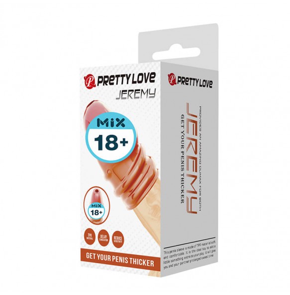 PRETTY LOVE - JEREMY Glans Penis Sleeve (Skin Color)